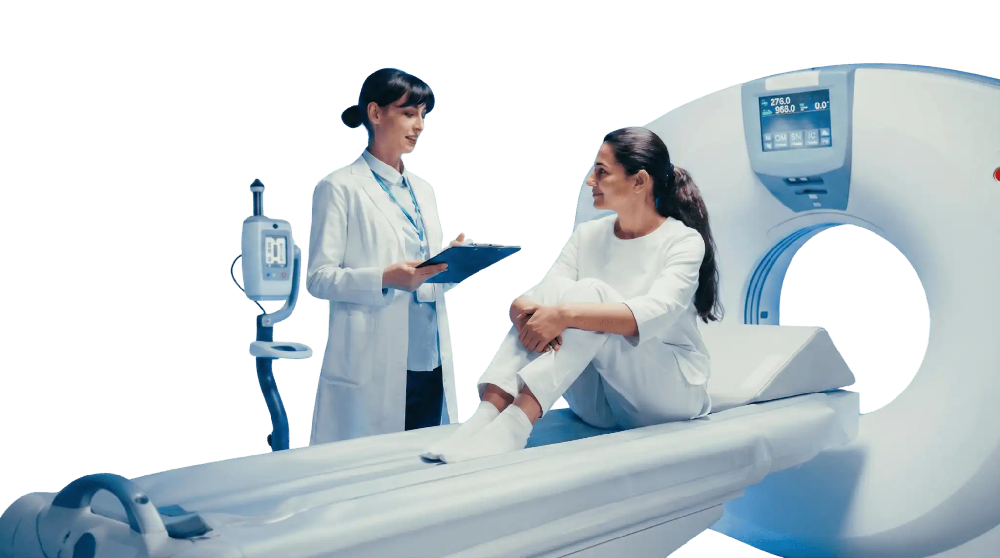 High-quality MRI scan being performed at MRI Wellness imaging center with professional technician.